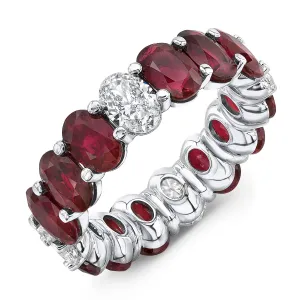 Uneek 1-Row Ring-Color 18K White Gold ETOVRUD