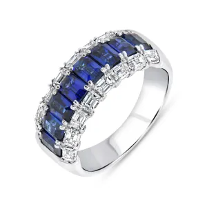 Uneek 3-Row Ring-Color 18K White Gold RB0131S