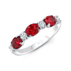 Uneek Straight Ring-Color 18K White Gold R003RU