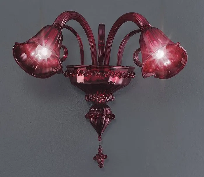Venetian-Style Blown Glass Wall Chandelier In 6 Colours
