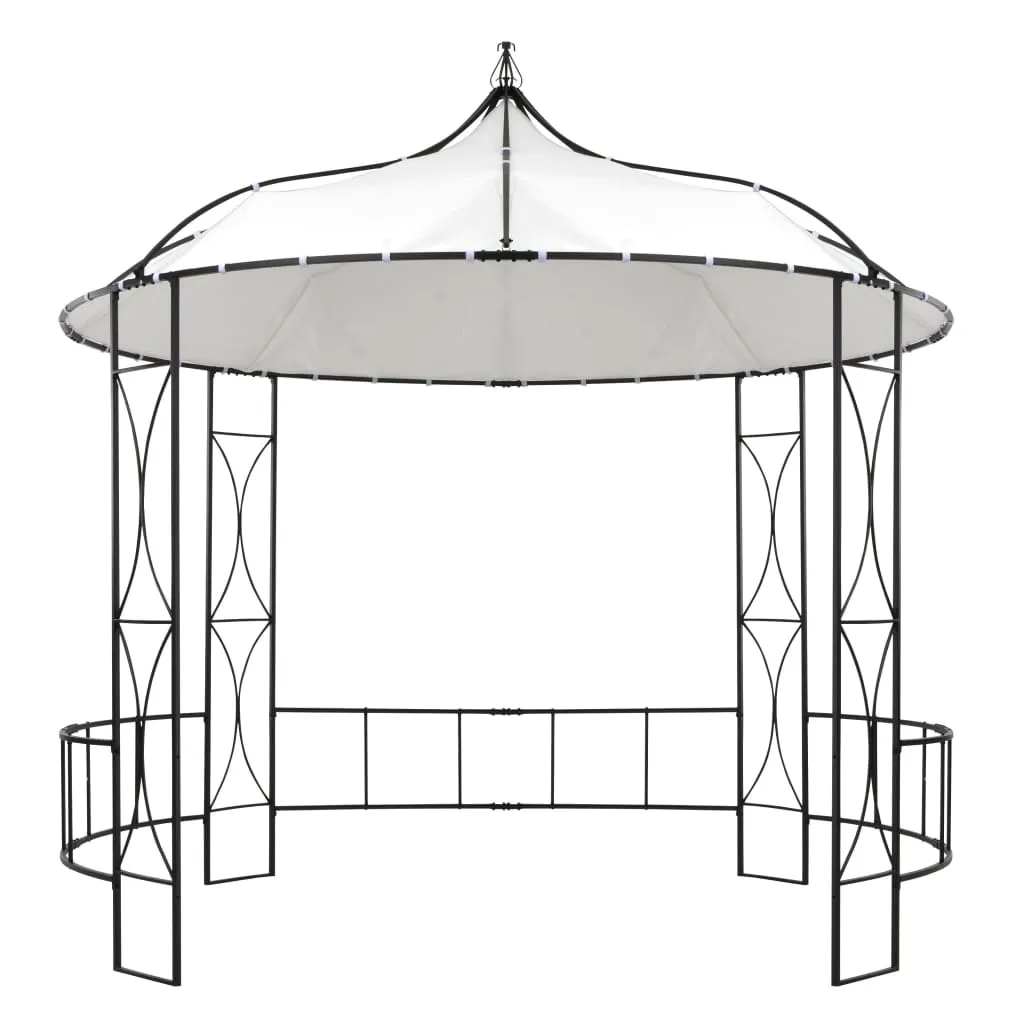 vidaXL Gazebo 300x290 cm White Round