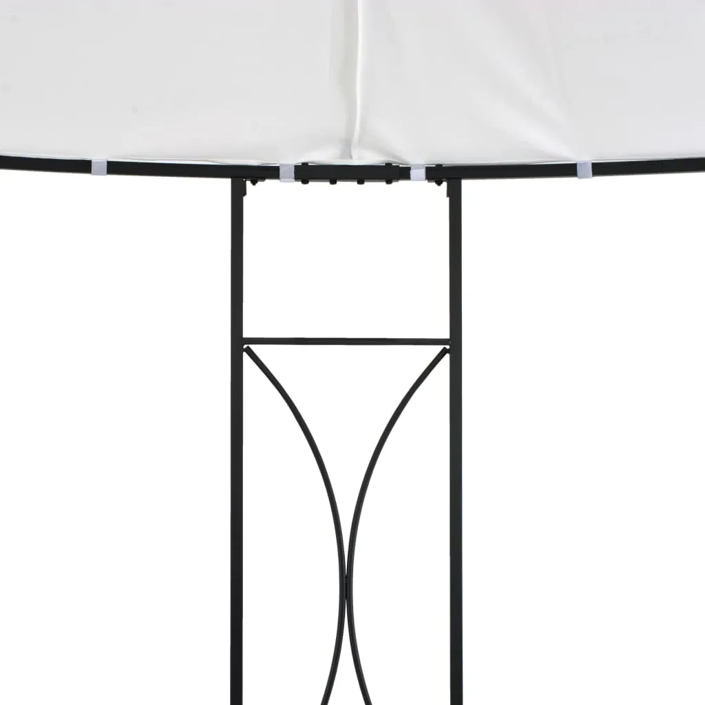 vidaXL Gazebo 300x290 cm White Round