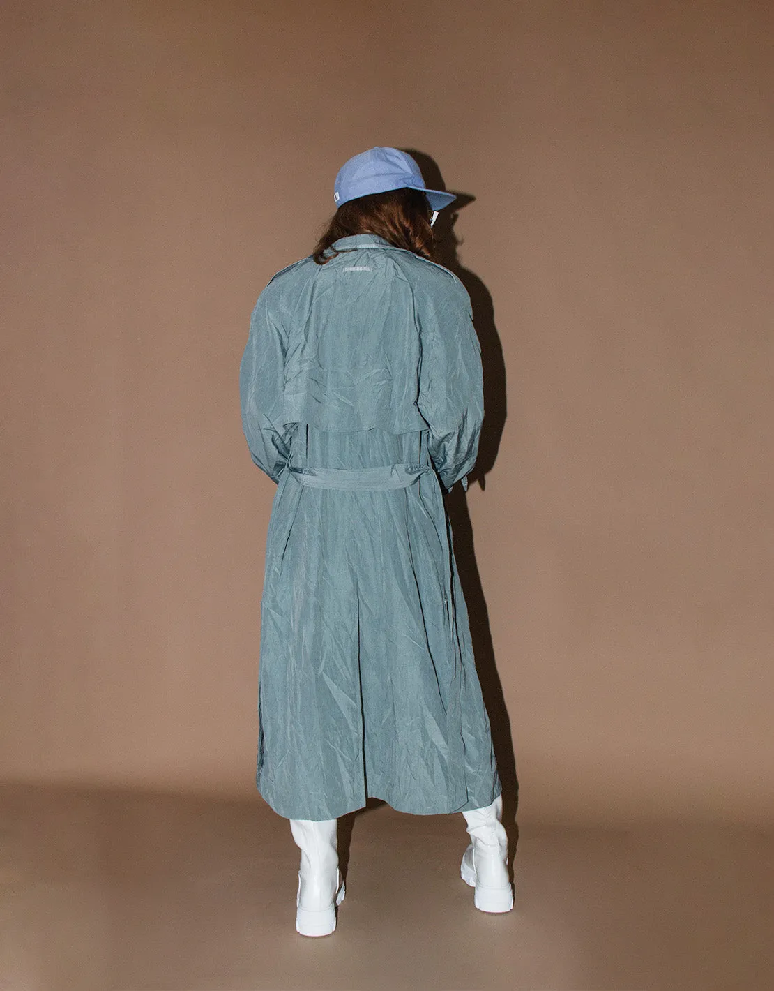 Vintage trenchcoat with striped details