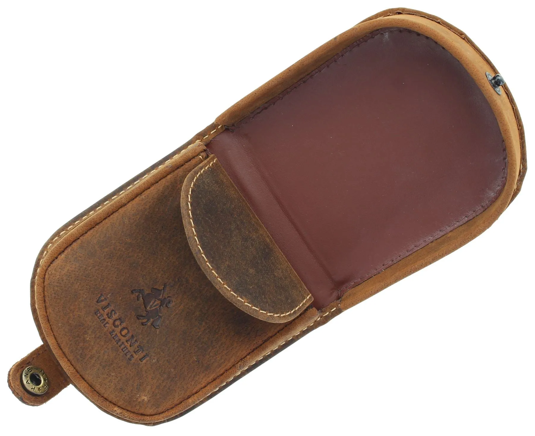 Visconti MONZA Collection Vegetable Tanned Leather Tray Coin Purse TRY5