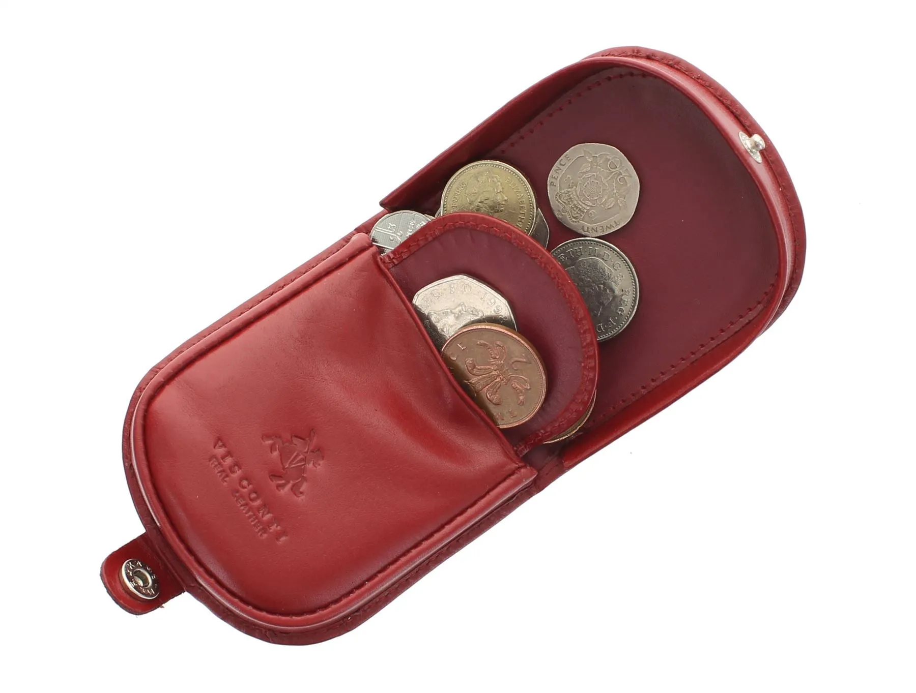 Visconti MONZA Collection Vegetable Tanned Leather Tray Coin Purse TRY5