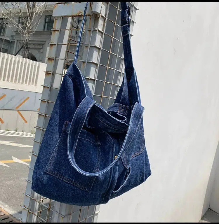 Vvsha  Christmas Gift Casual Pocket Canvas Tote Bag
