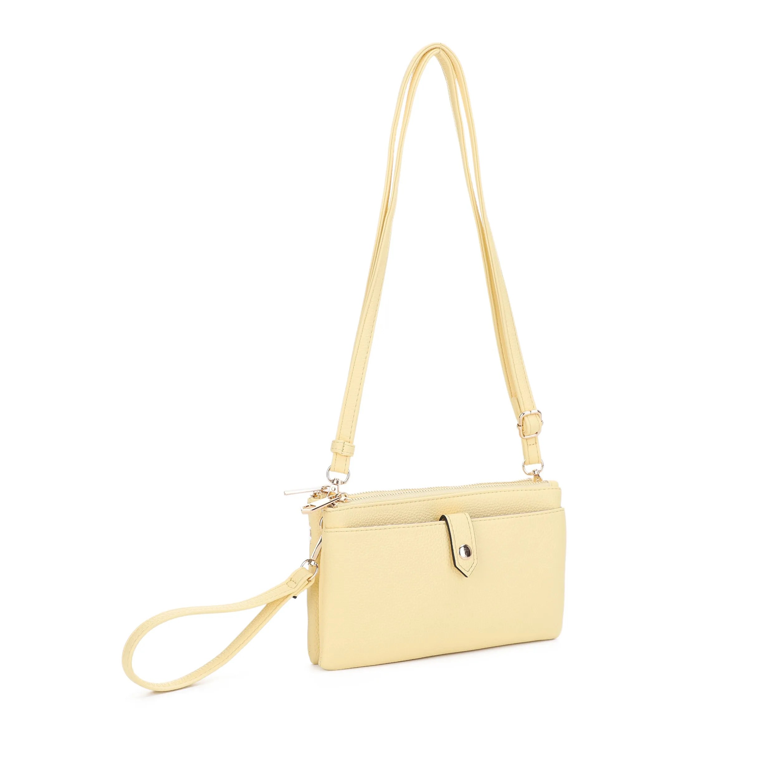 Walker Multicompartment Double Zipper Crossbody