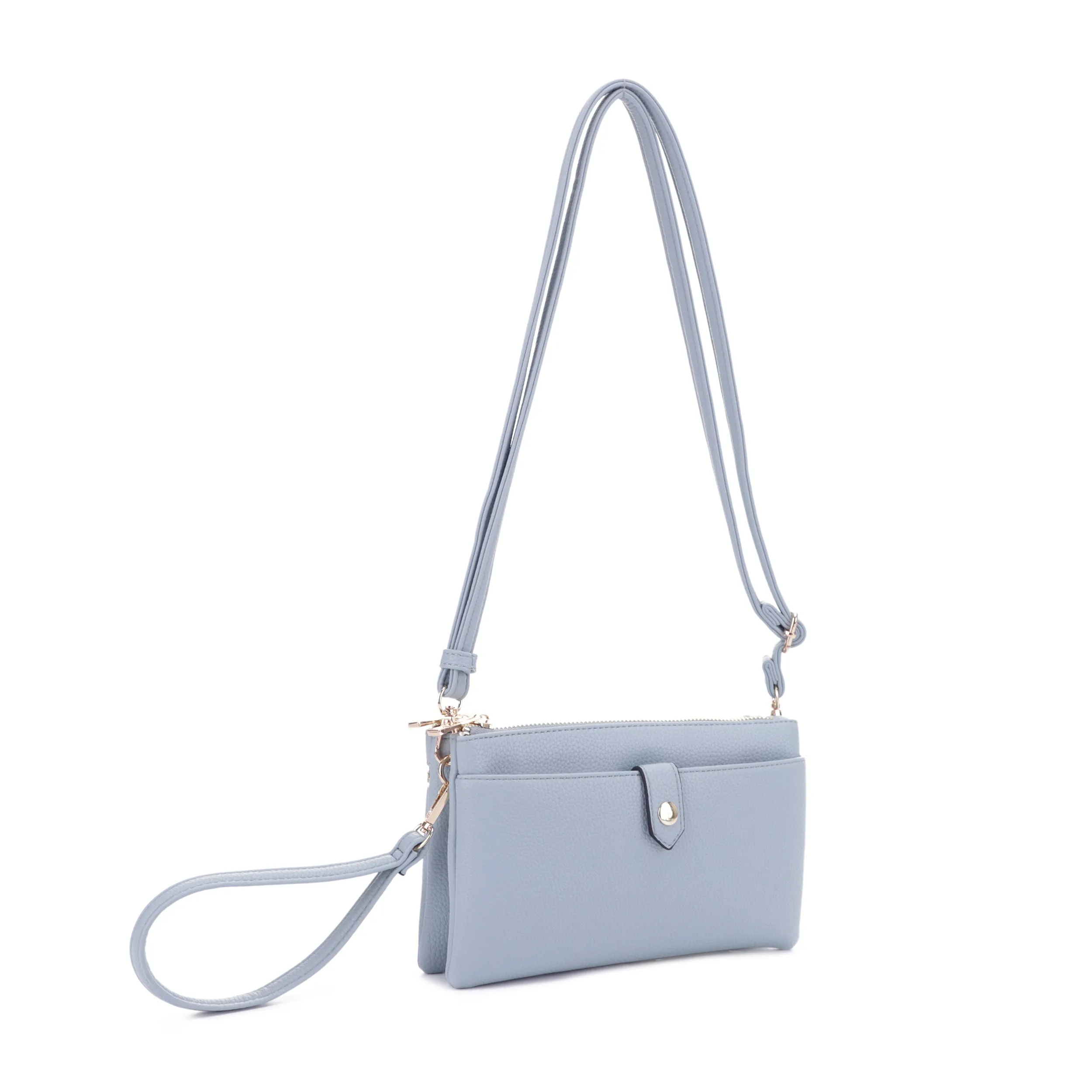 Walker Multicompartment Double Zipper Crossbody