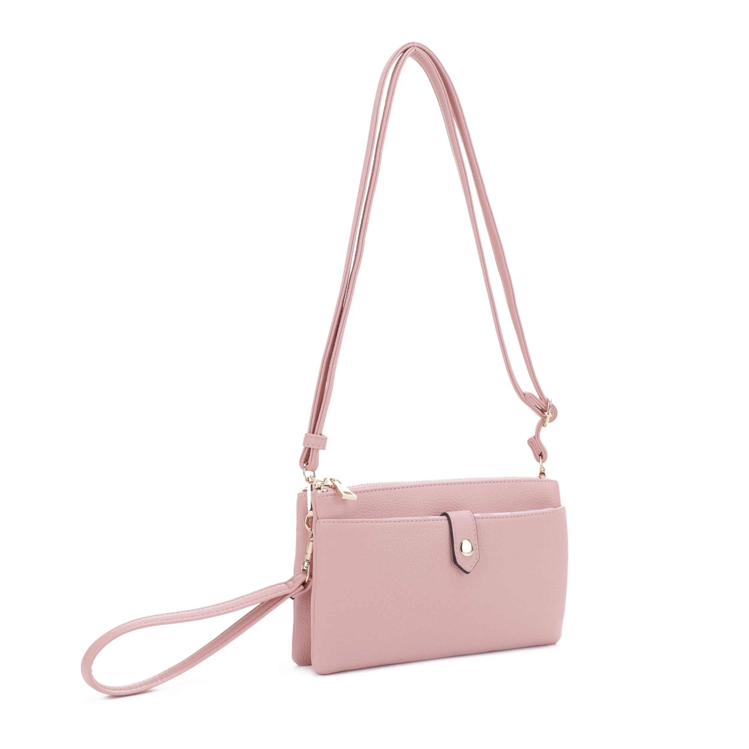 Walker Multicompartment Double Zipper Crossbody