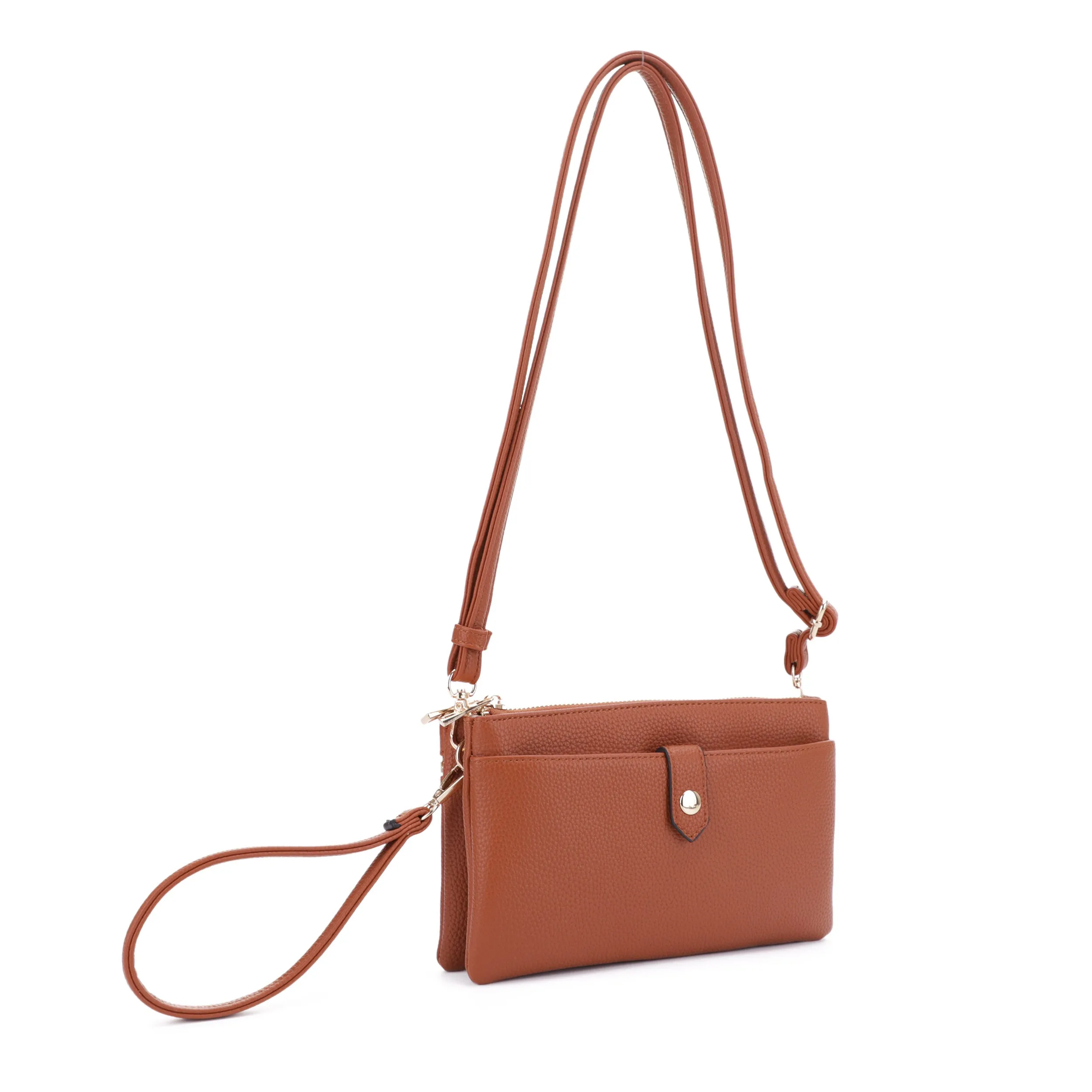 Walker Multicompartment Double Zipper Crossbody