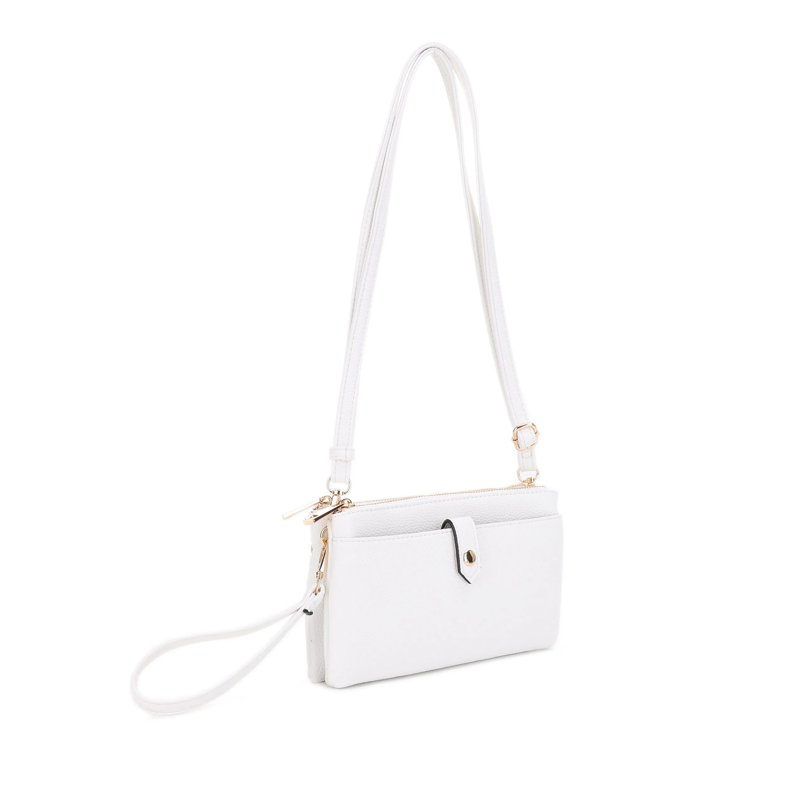 Walker Multicompartment Double Zipper Crossbody