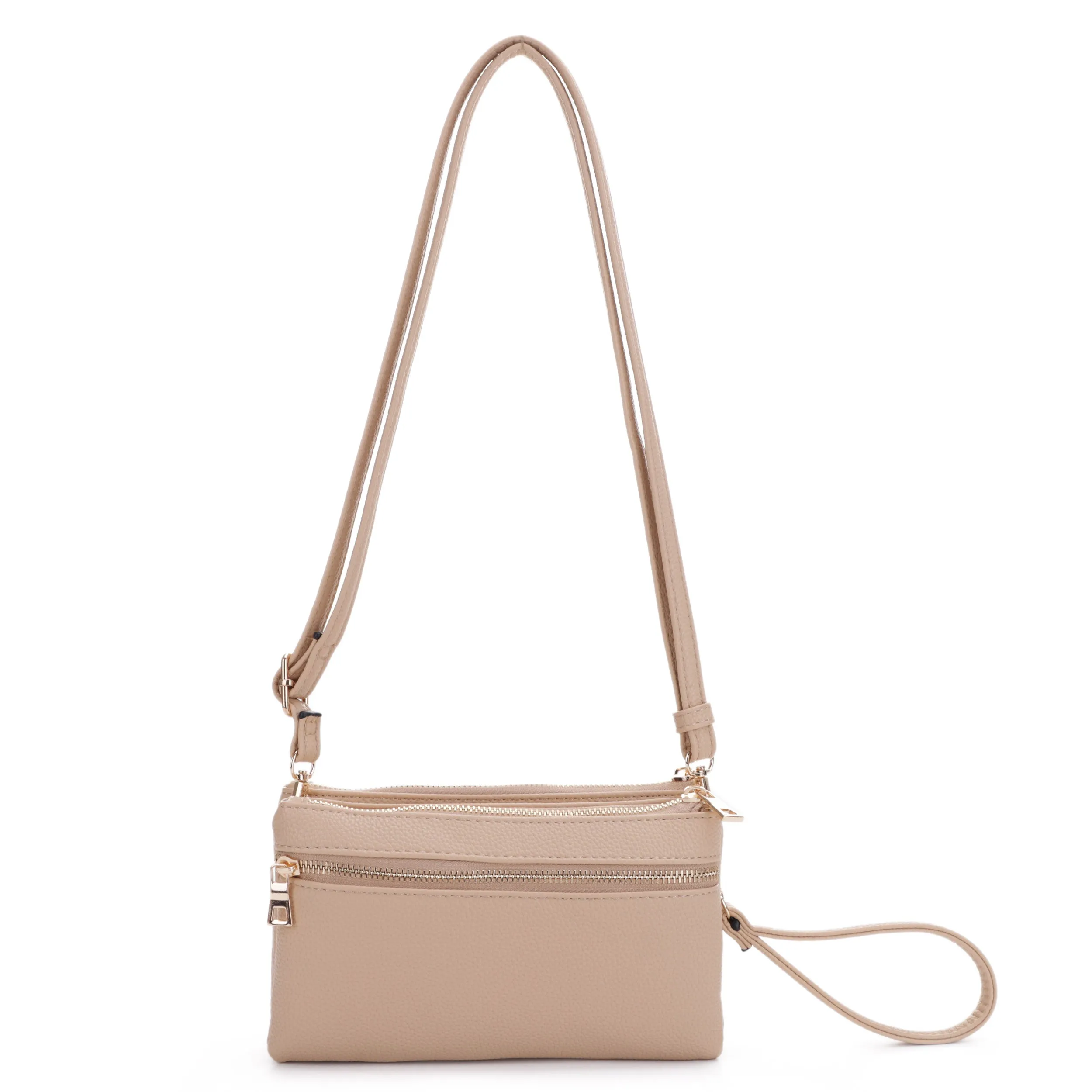 Walker Multicompartment Double Zipper Crossbody
