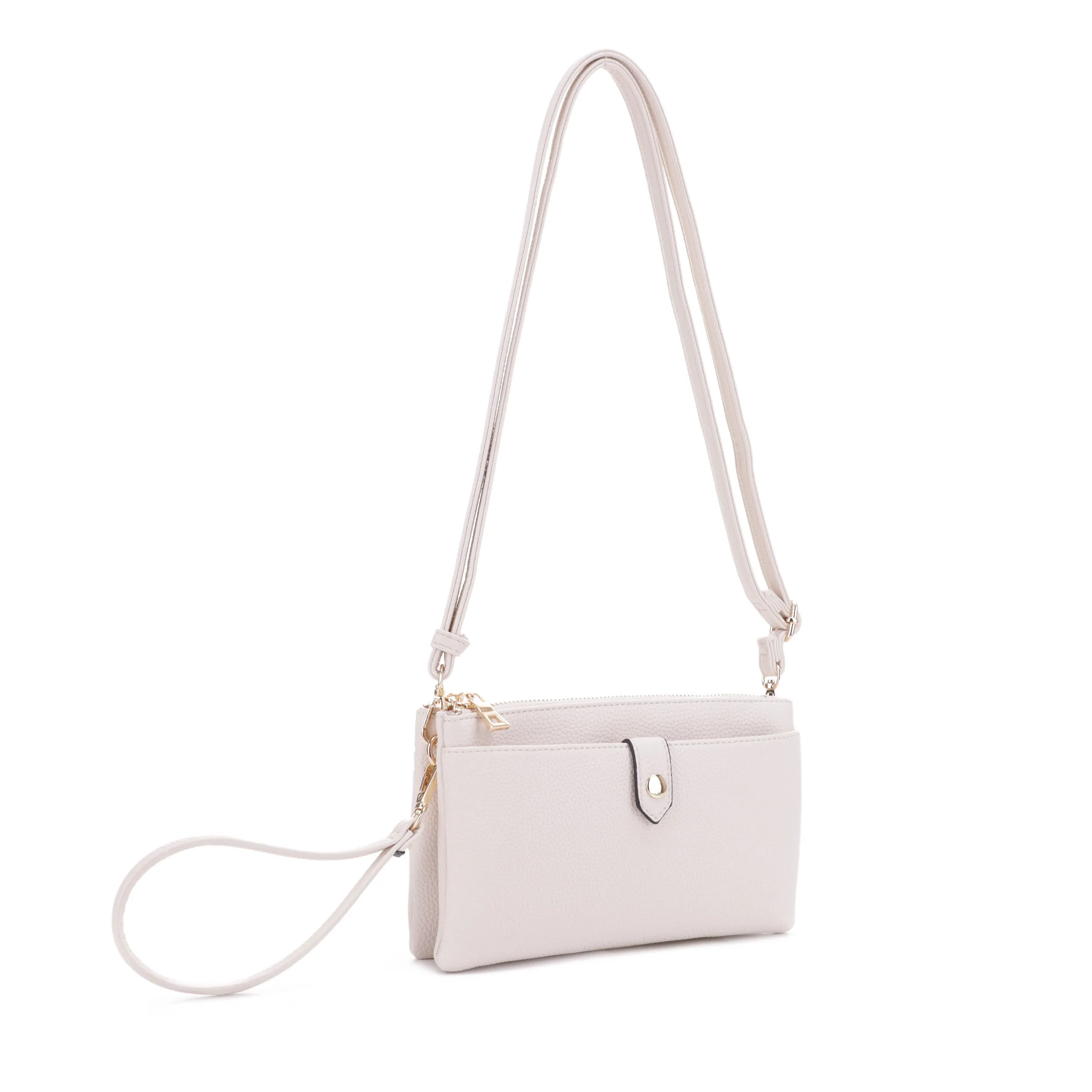 Walker Multicompartment Double Zipper Crossbody