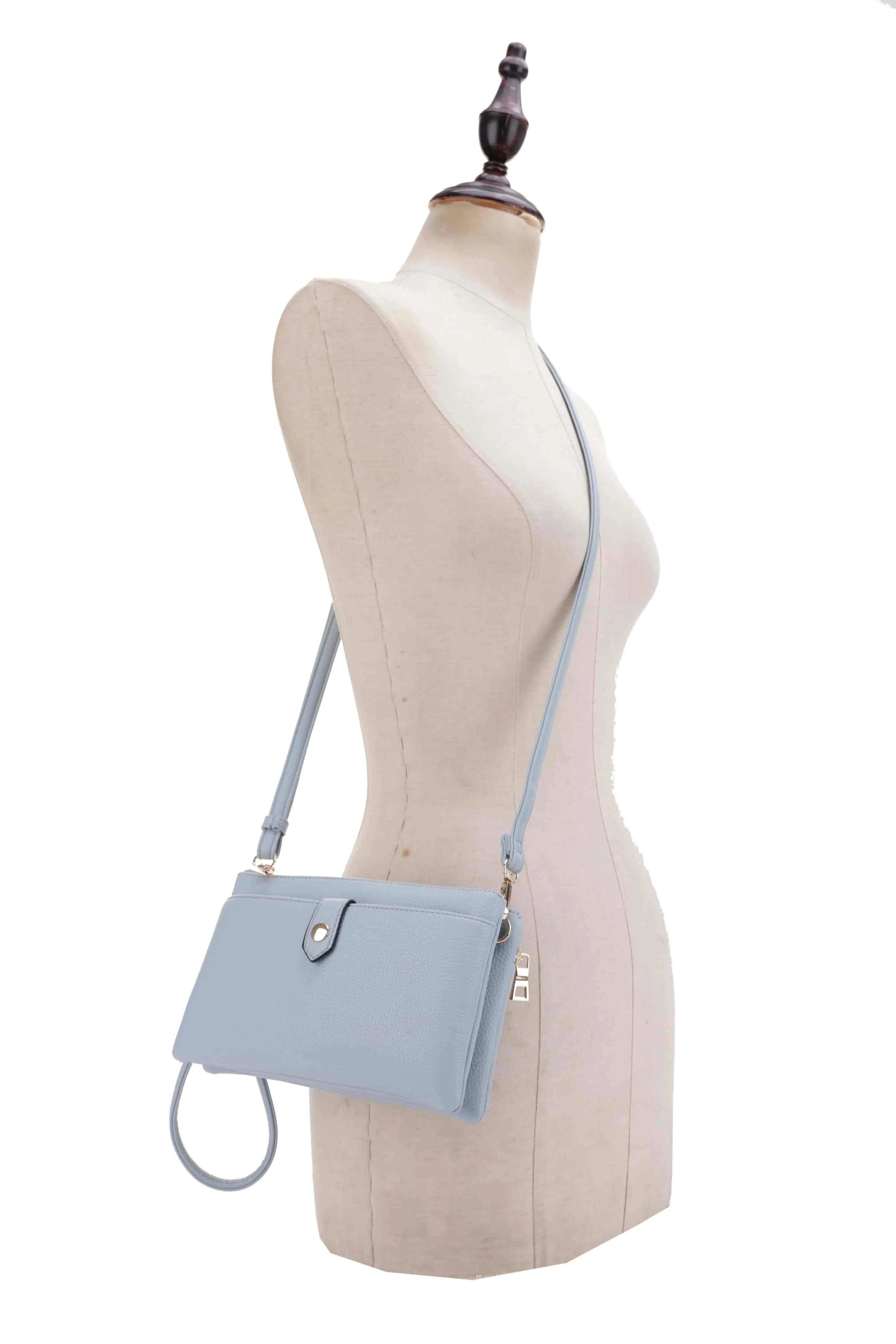 Walker Multicompartment Double Zipper Crossbody