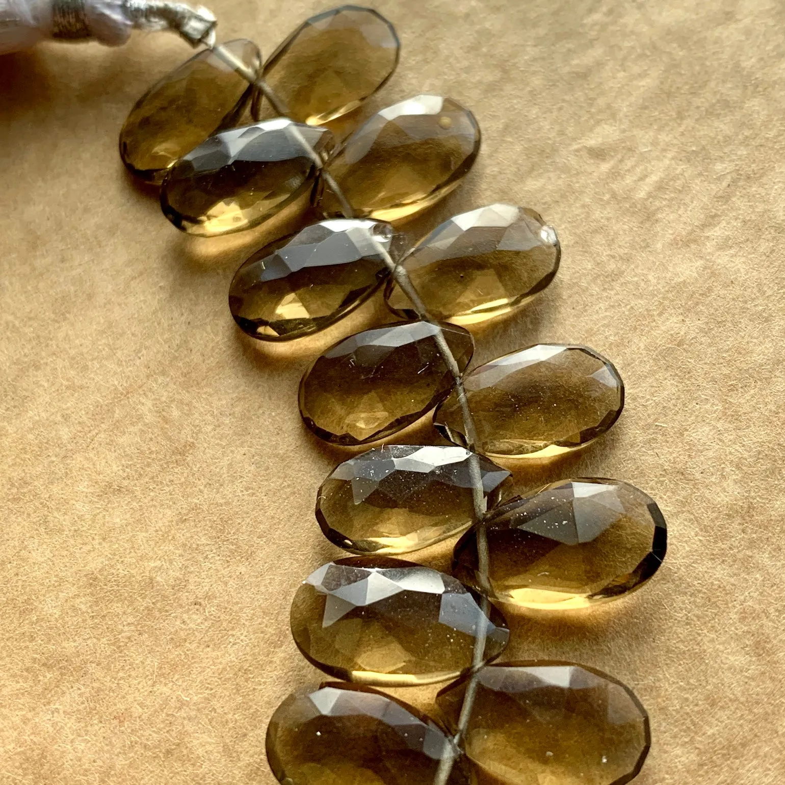 Whiskey Quartz Briolettes