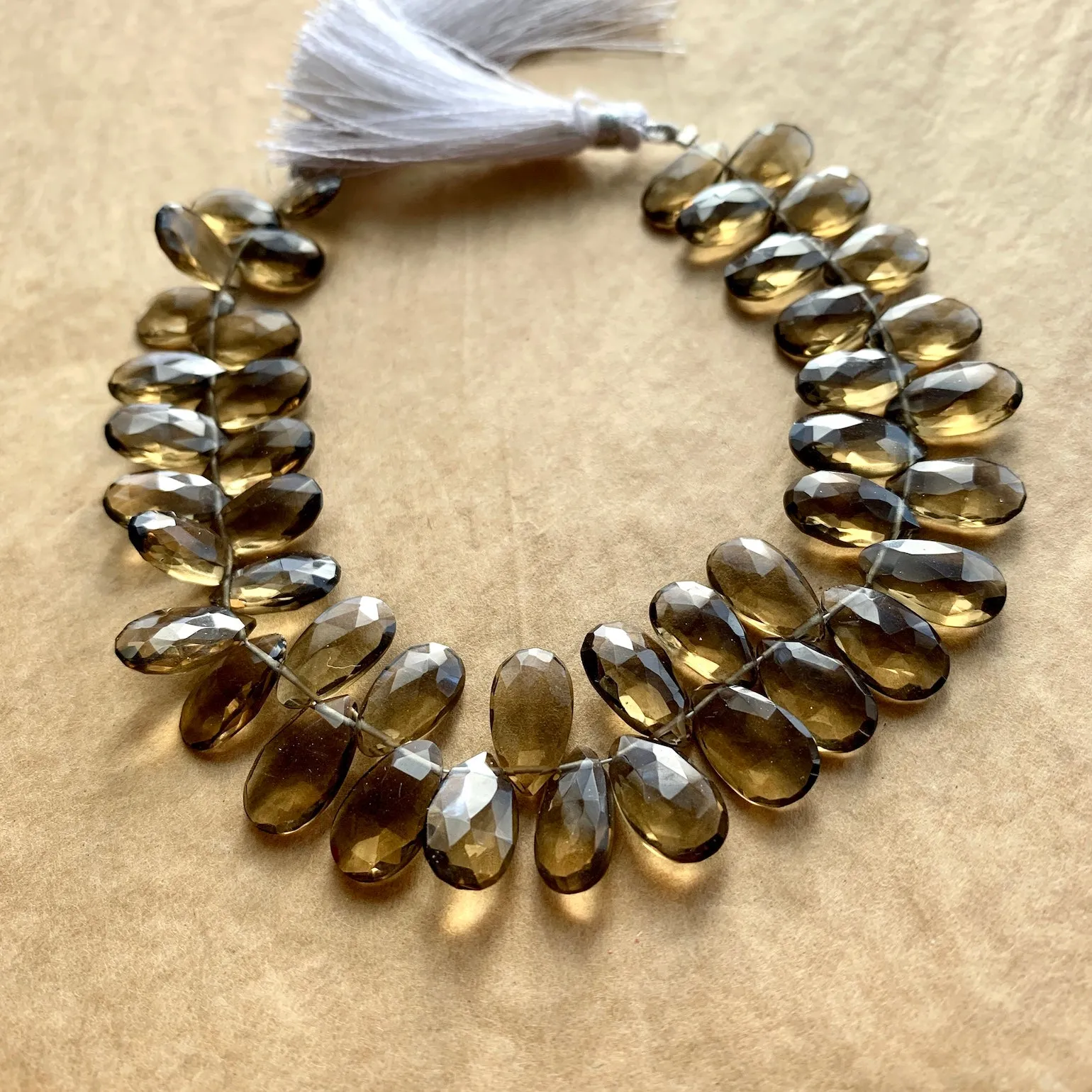 Whiskey Quartz Briolettes