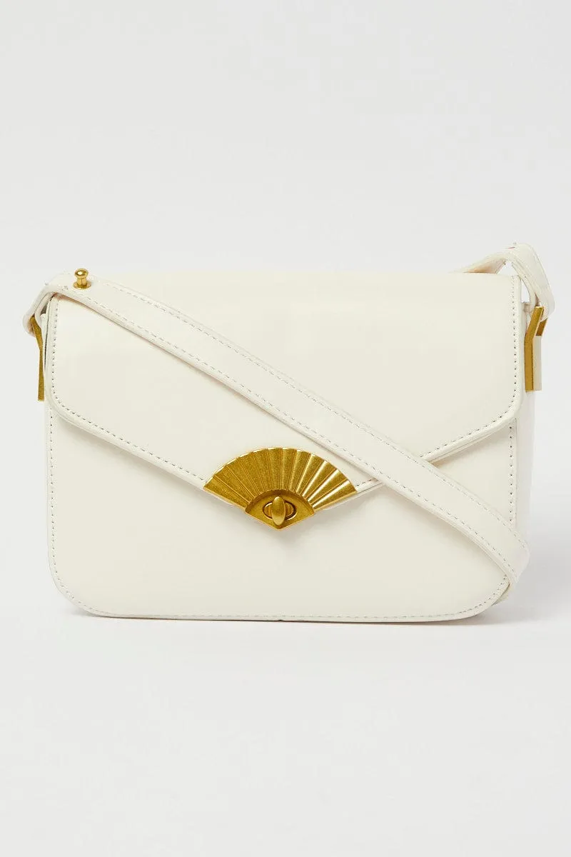 White Flap Shoulder Bag