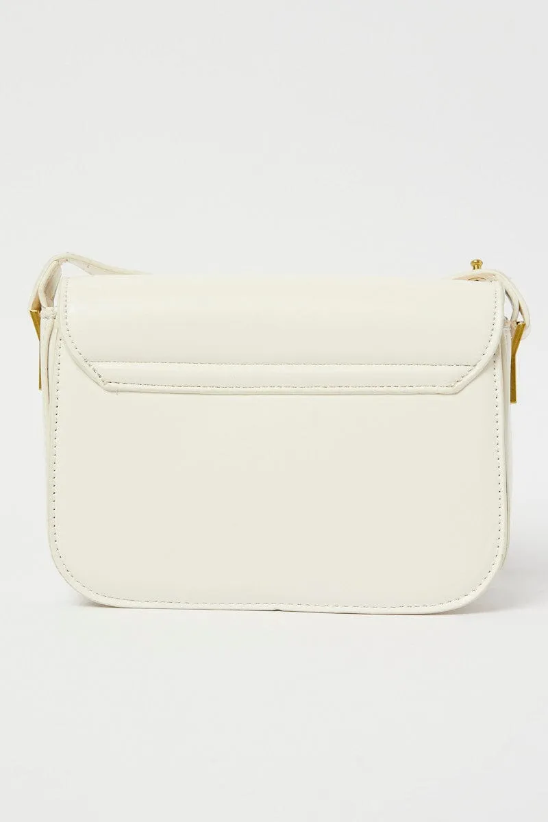 White Flap Shoulder Bag