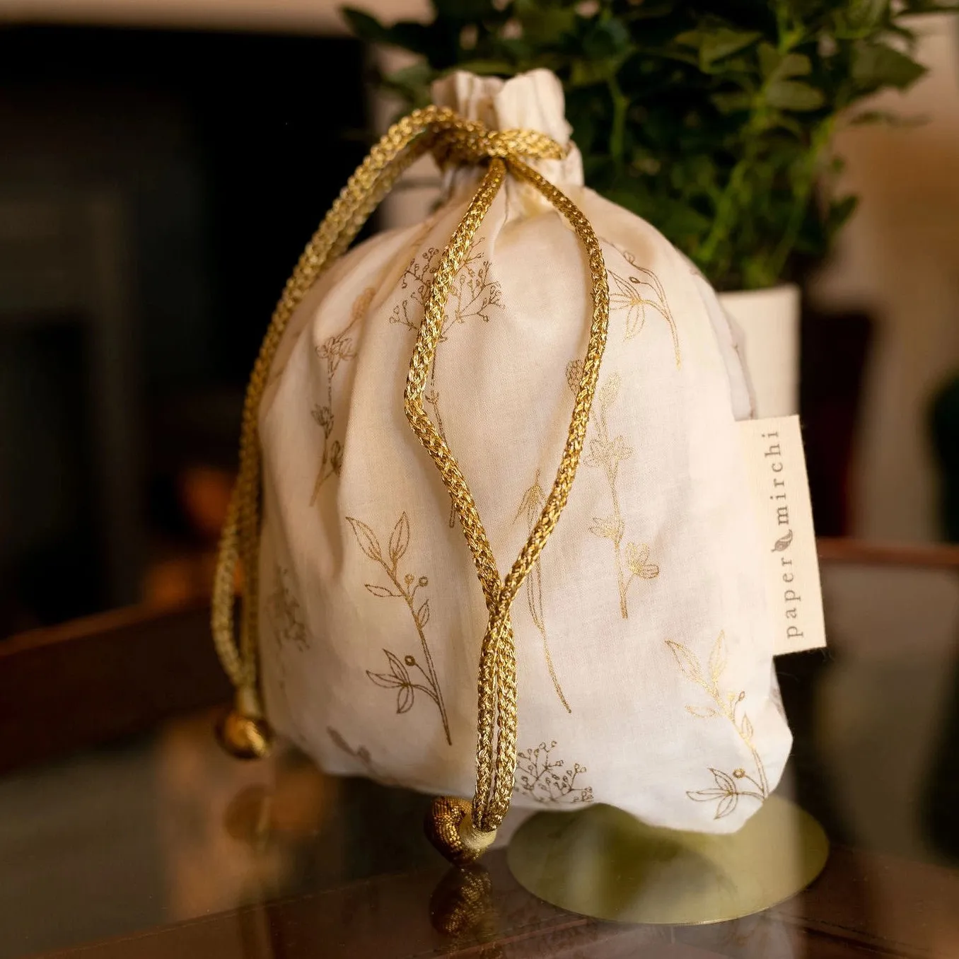 Wildflowers Reusable Cotton Gift Bags by Paper Mirchi